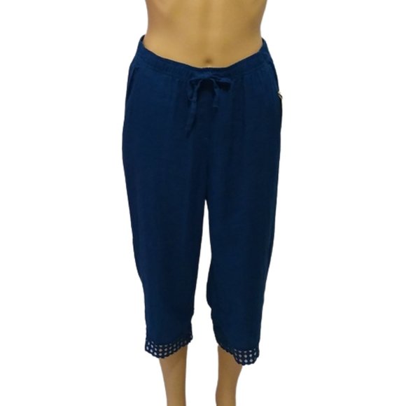 Cathy Daniels Linen Capri Pull On 